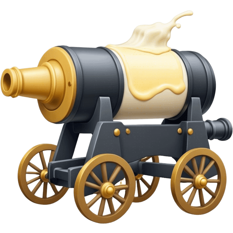 Cannon that shoots mayonnaise. It should have some mayonnaise dripping out of the barrel emoji