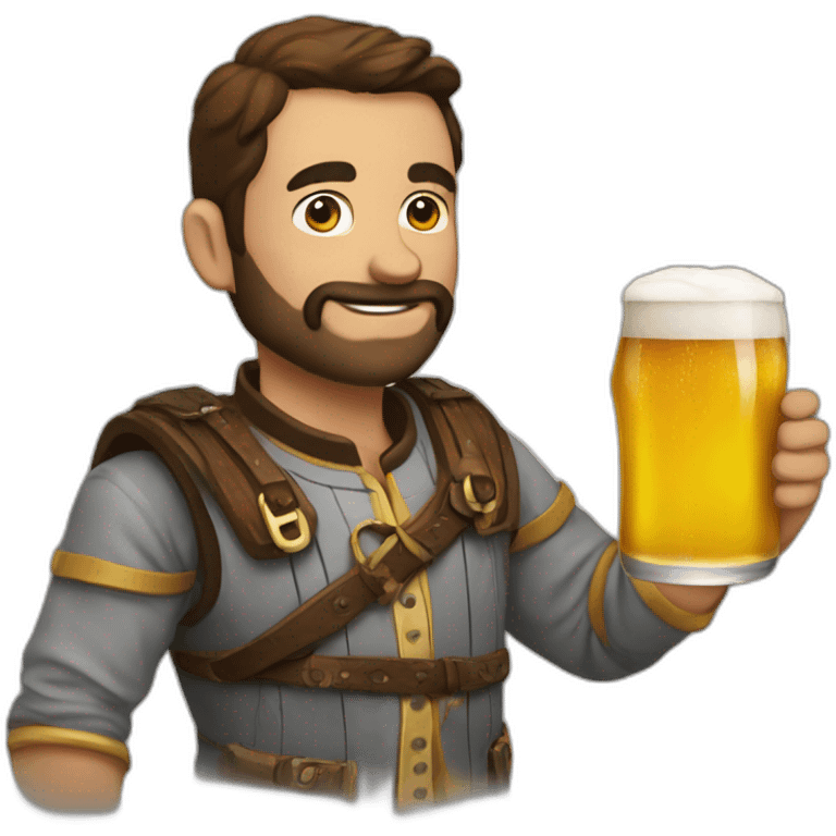 Marcon with beer emoji