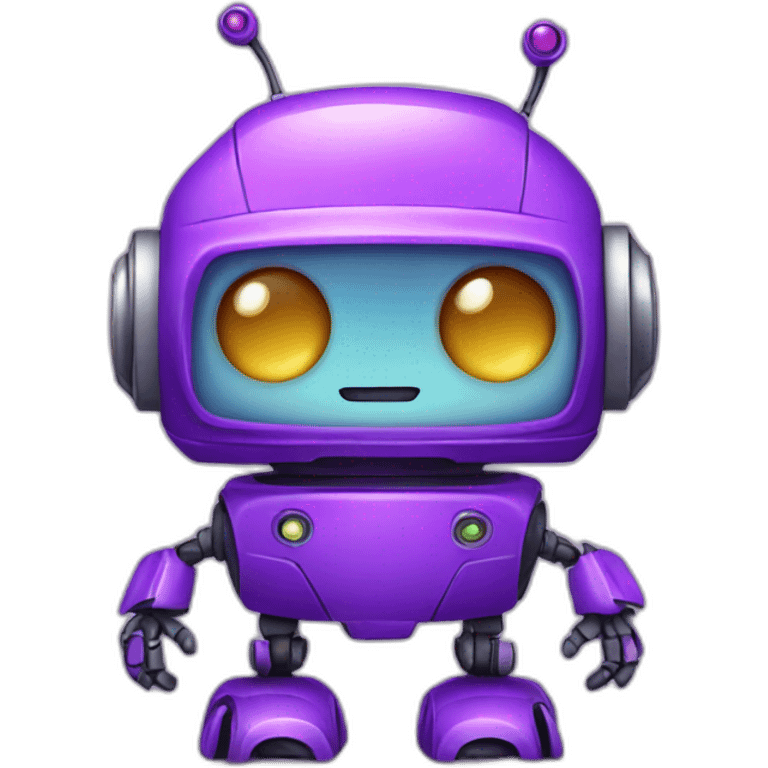 cute purple robot emoji