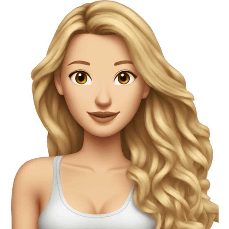 blake lively cartoon wearing tank top emoji