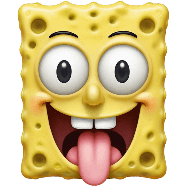 spongebob evil sticking out tongue  emoji