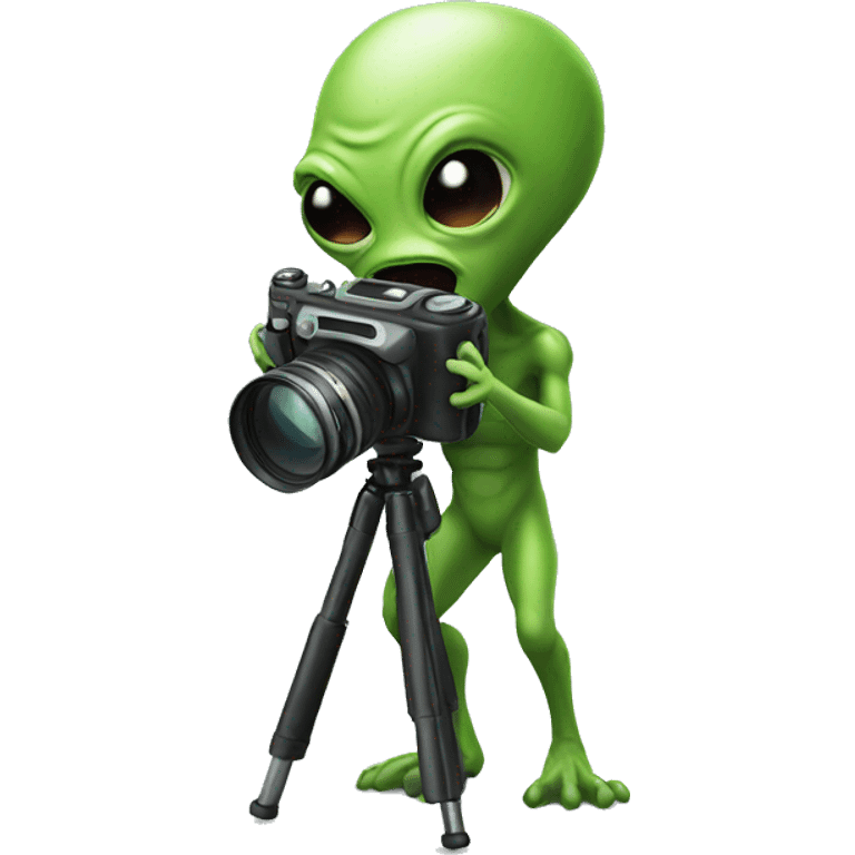 Alien taking photos emoji