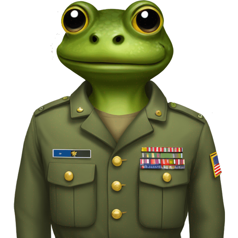 Military frog emoji