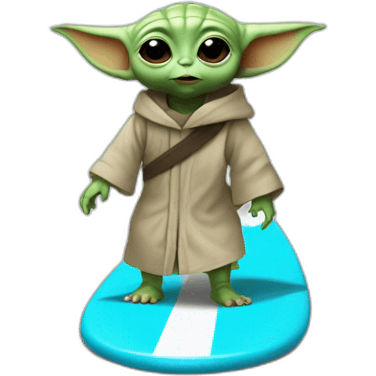 Baby yoda surf  emoji