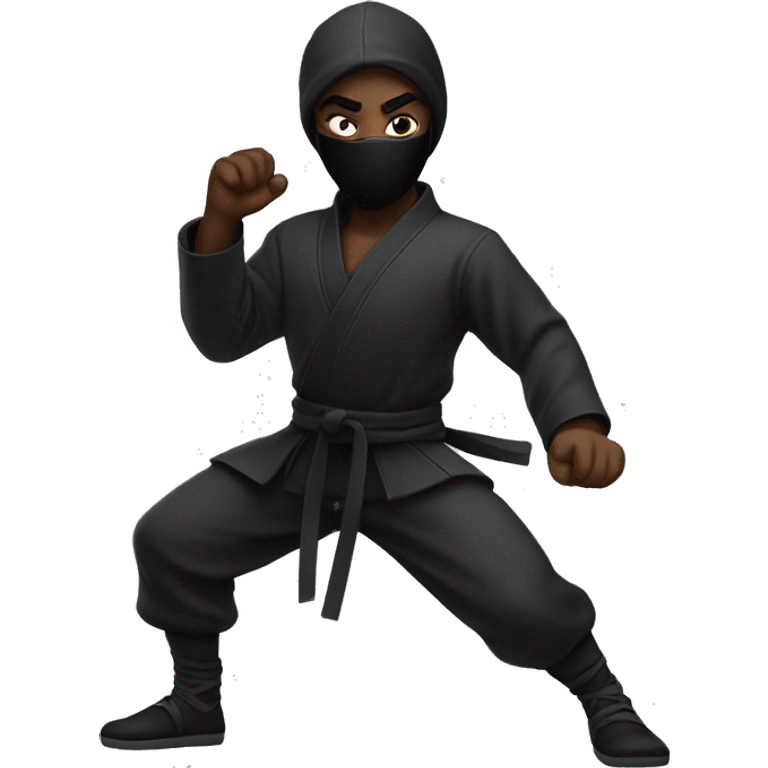 Black noir from the boys doing a ninja pose emoji