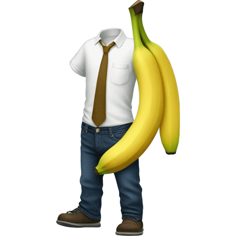 Banana with pants emoji