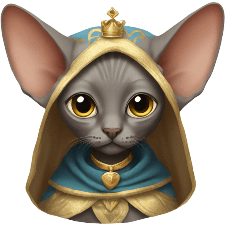 sphinx cat with a royal fuzzy cloak  emoji