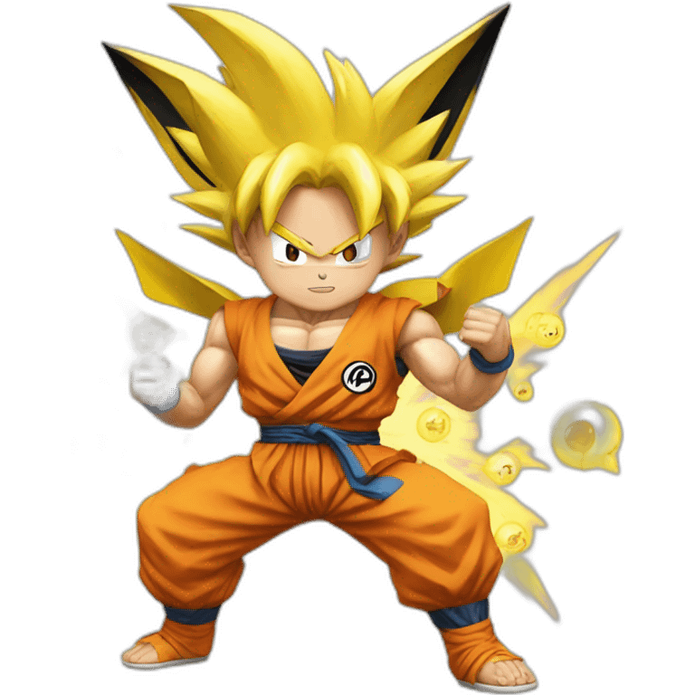 Son Goku fusion pikachu emoji