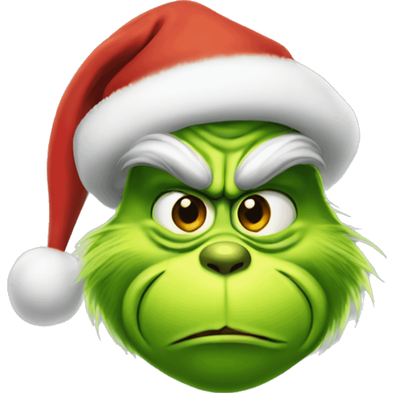 Grinch with Santa hat emoji