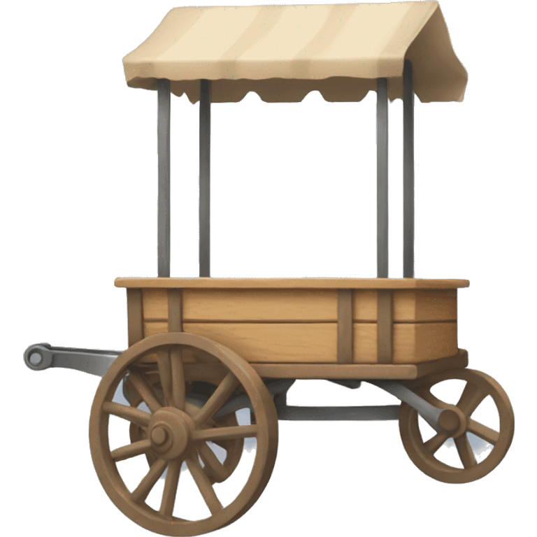 a cart without wheels emoji