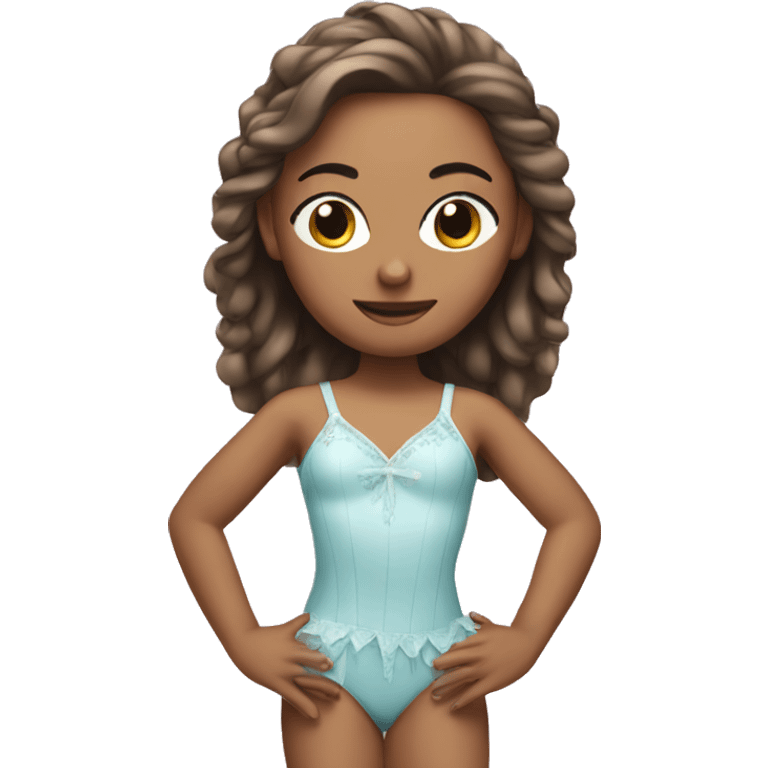 A ballerina wearing a swimsuit  emoji