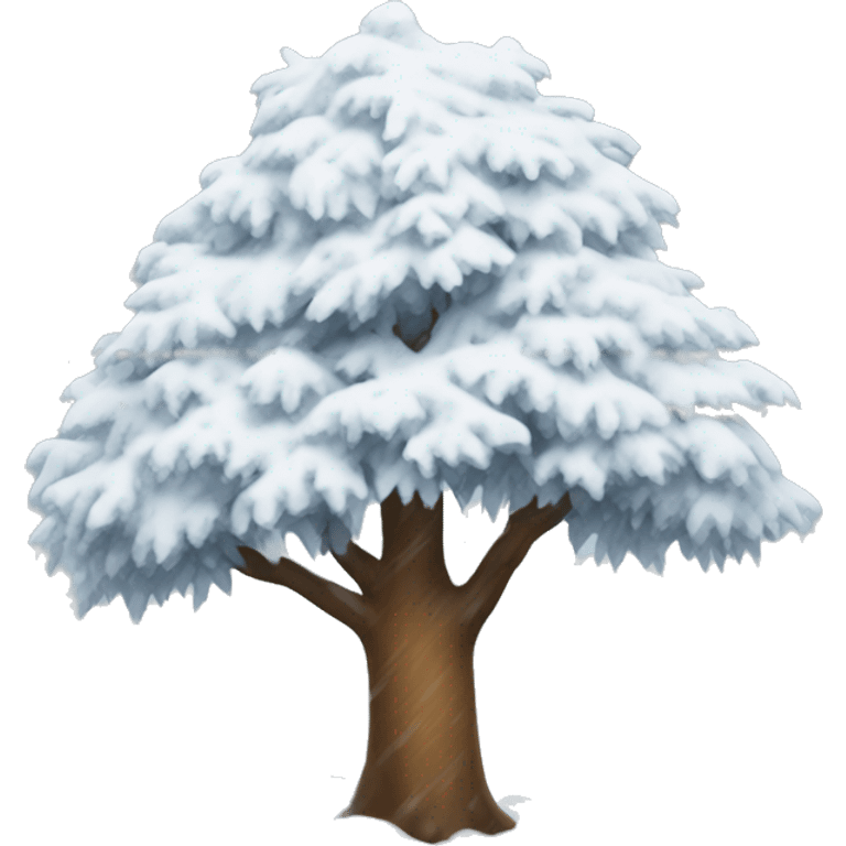 snow-covered tree emoji