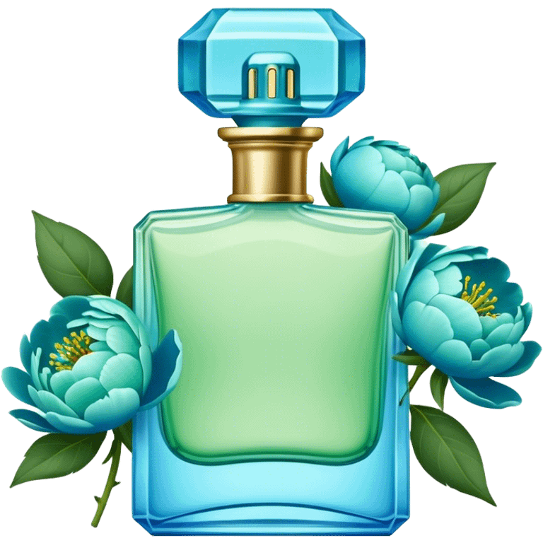 Sky green perfume and blue peonies  emoji