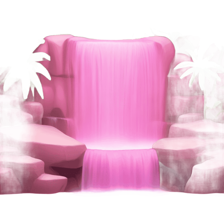 Pink oasis pool with a waterfall  emoji