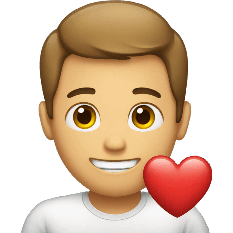 Male emoji holding heart emoji