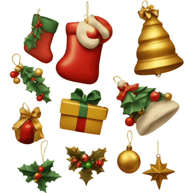 Vintage Christmas decorations emoji