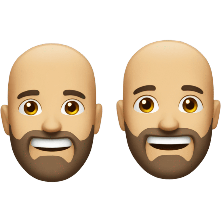 2 drunk friends with short beards 1 is bald emoji