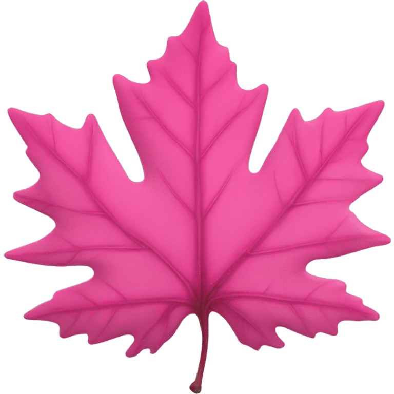 Pink maple leaf emoji