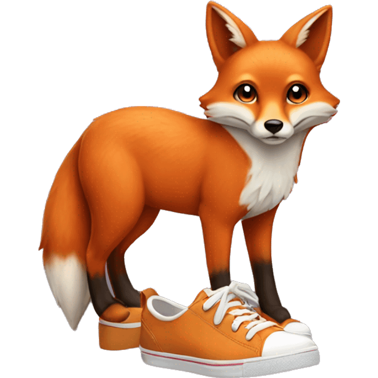 Fox in shoes emoji