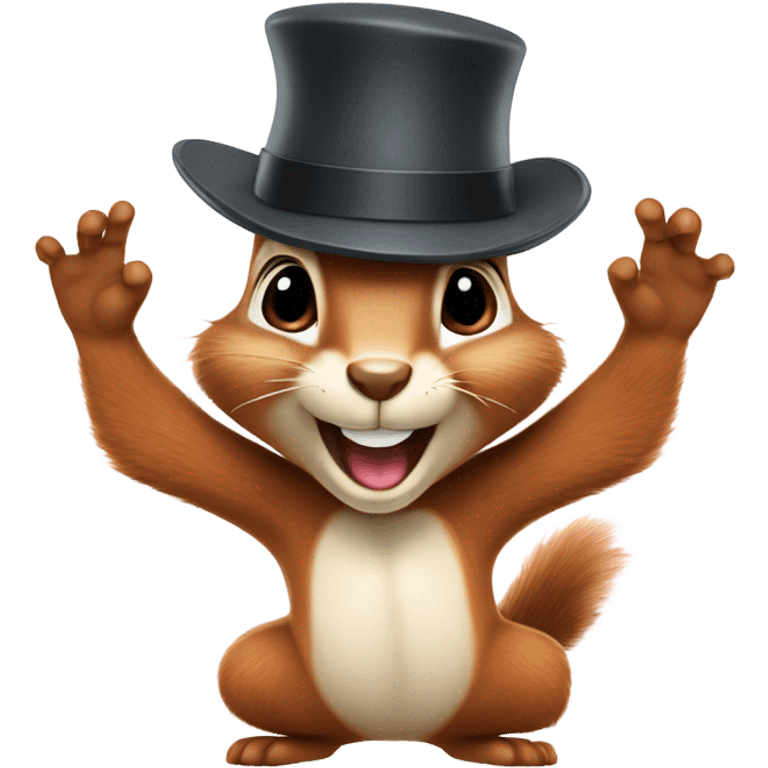 squirrel investigator wearing a fedora and dancing  emoji