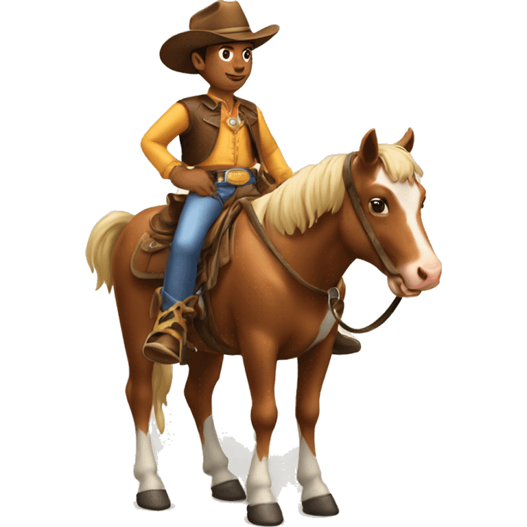 Cow boy on horse emoji