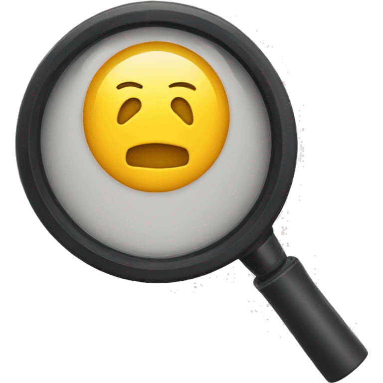 empreinte de fhat sous une loupe emoji