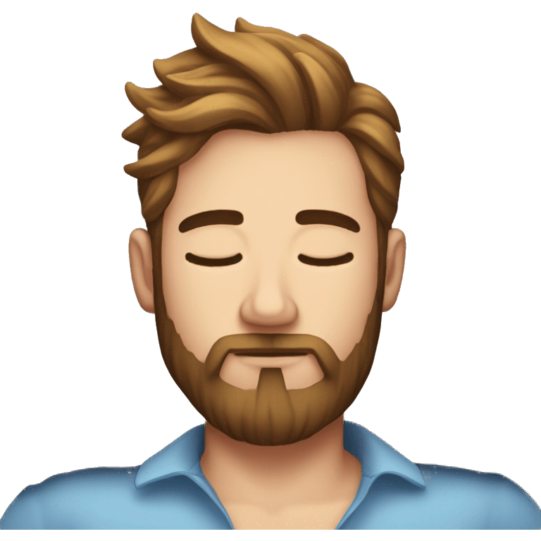 Very attractive younger man with beard  sleeping on worlds most plush and nice pillow   emoji