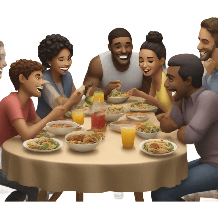 Dining with friends  emoji