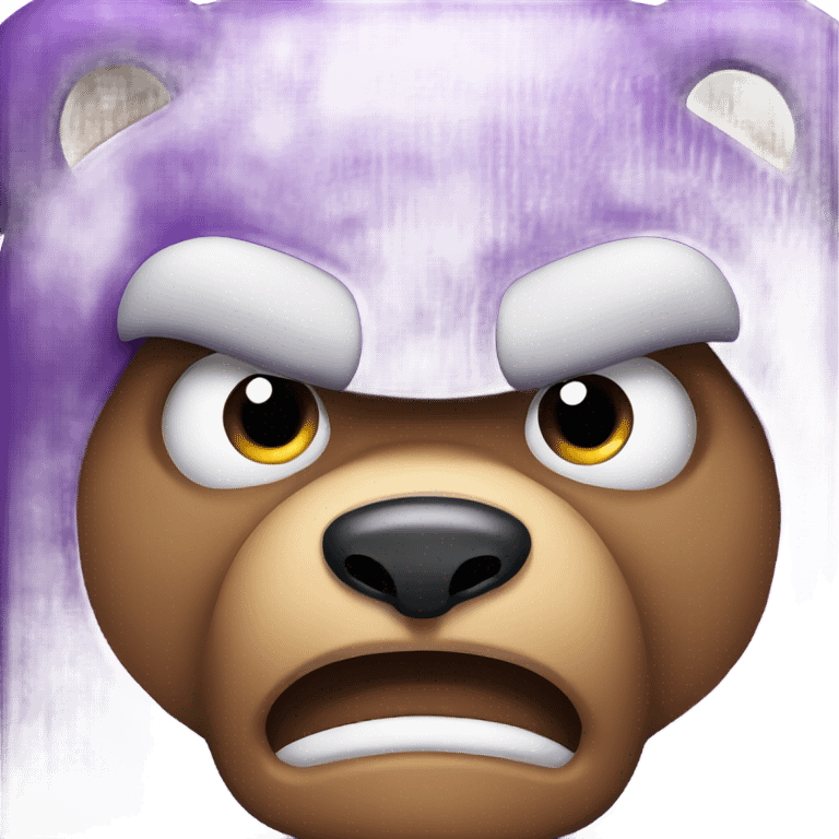 angry purple bear  emoji