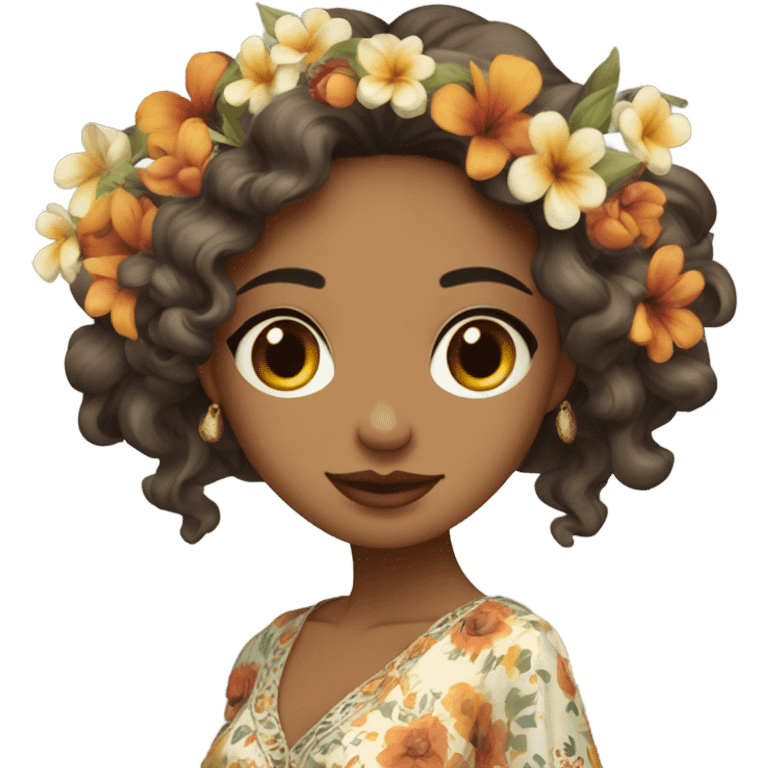 Mujer boho emoji