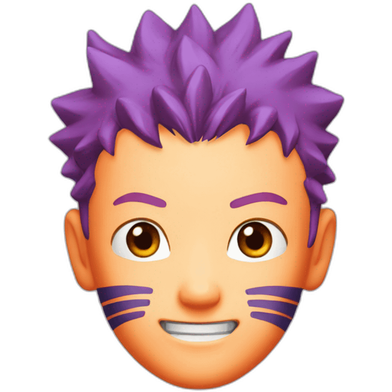 Naruto with Orange hair and Purple eyes emoji