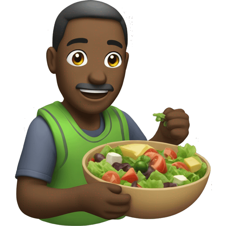 Marroi comiendo ensalada  emoji