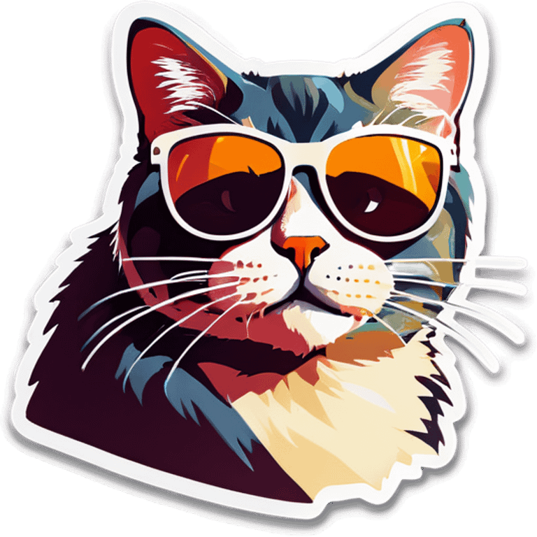 Cat with sunglasses emoji