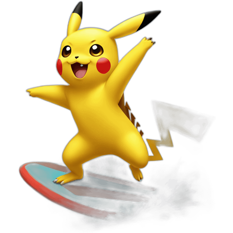 pikachu surfing emoji