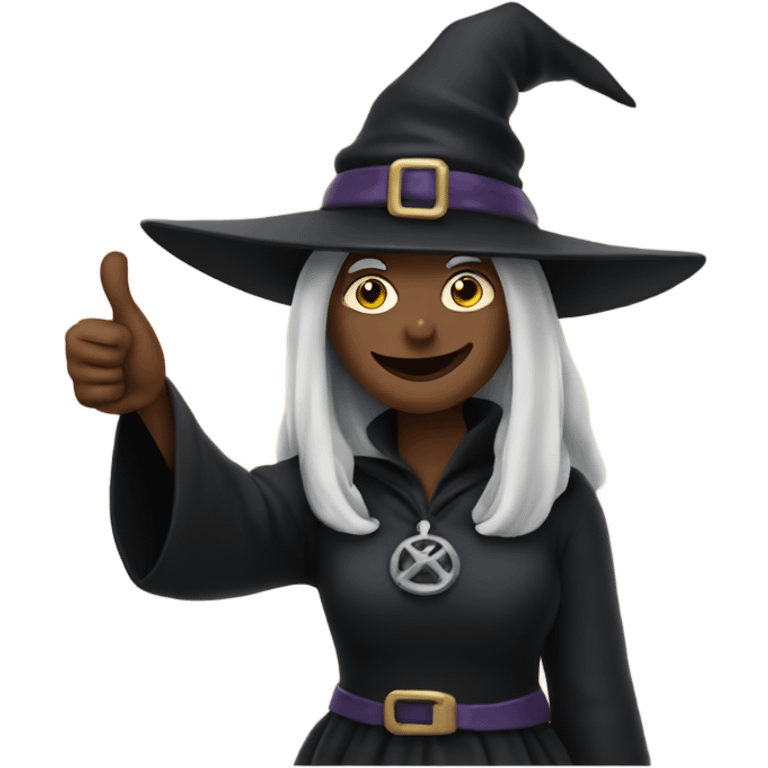 witch with a thumbs up emoji