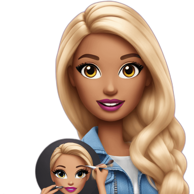 Barbie as a makeup artist emoji