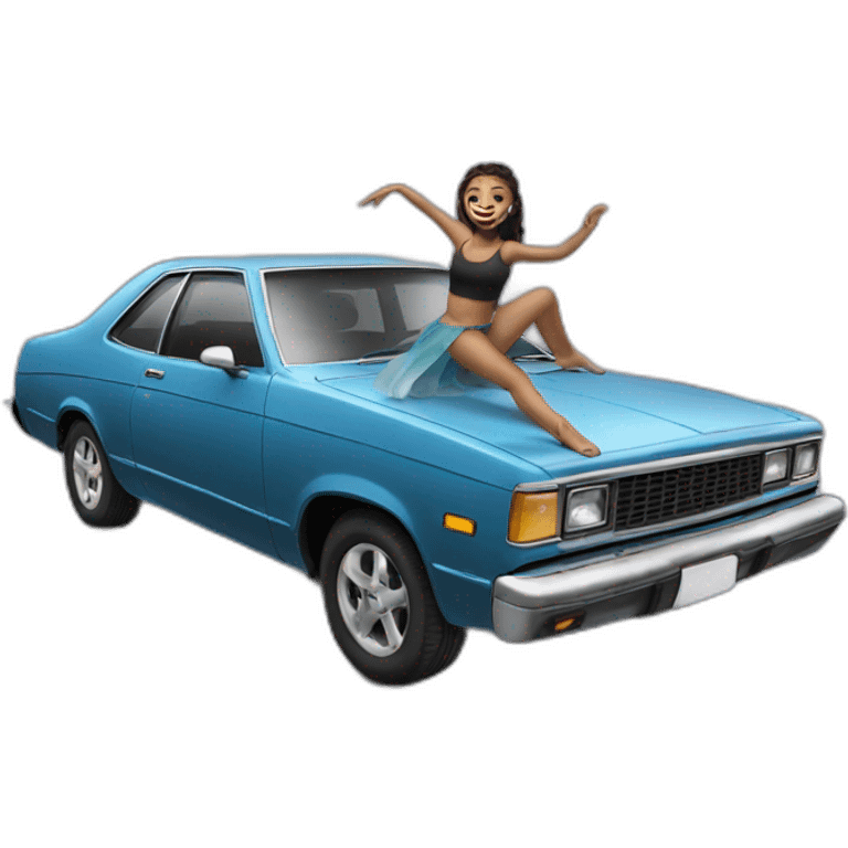 dancer on a car emoji