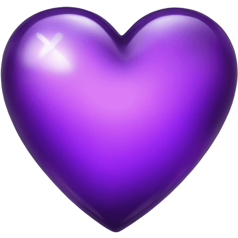 Shiny glass violet heart  emoji