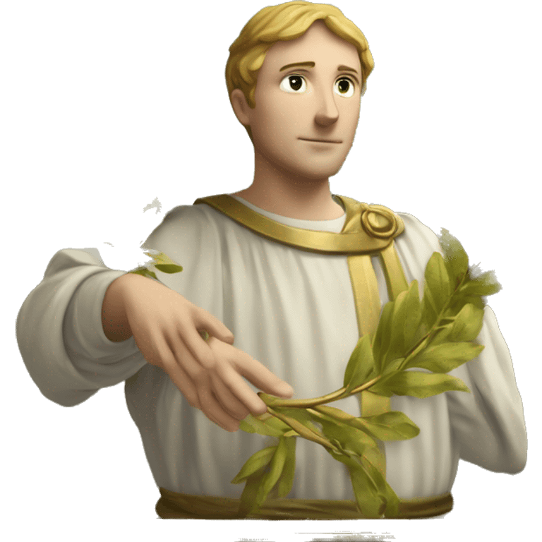 Petrarch holds a golden laurel wreath in his hand emoji