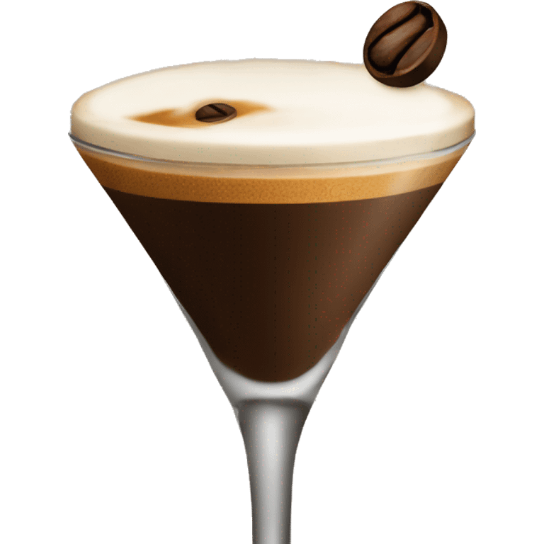 Espresso martini with coffee beans emoji