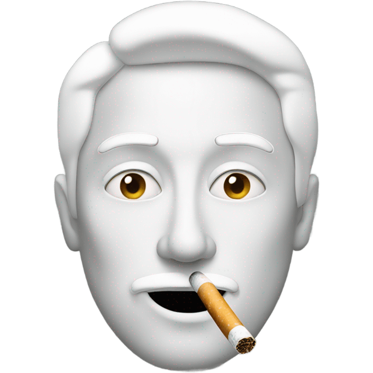 Man smoking white cigarette emoji