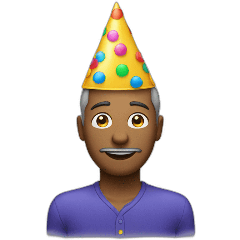 Man with party hat emoji