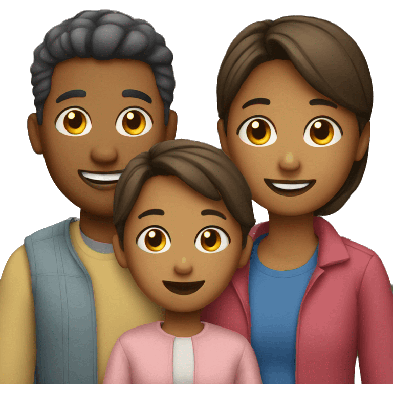 Family with 3 kids emoji