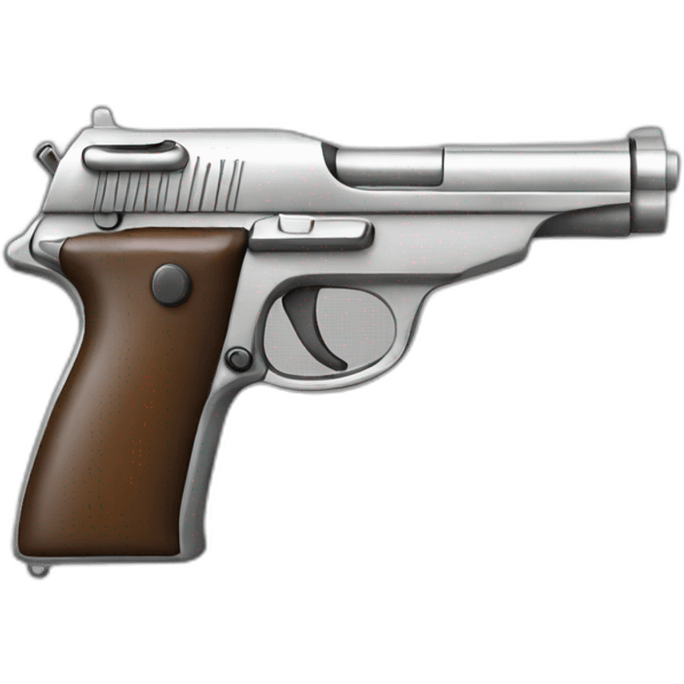 Pistolet en argent emoji