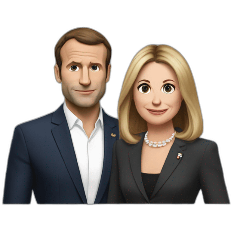 macron et brigitte emoji