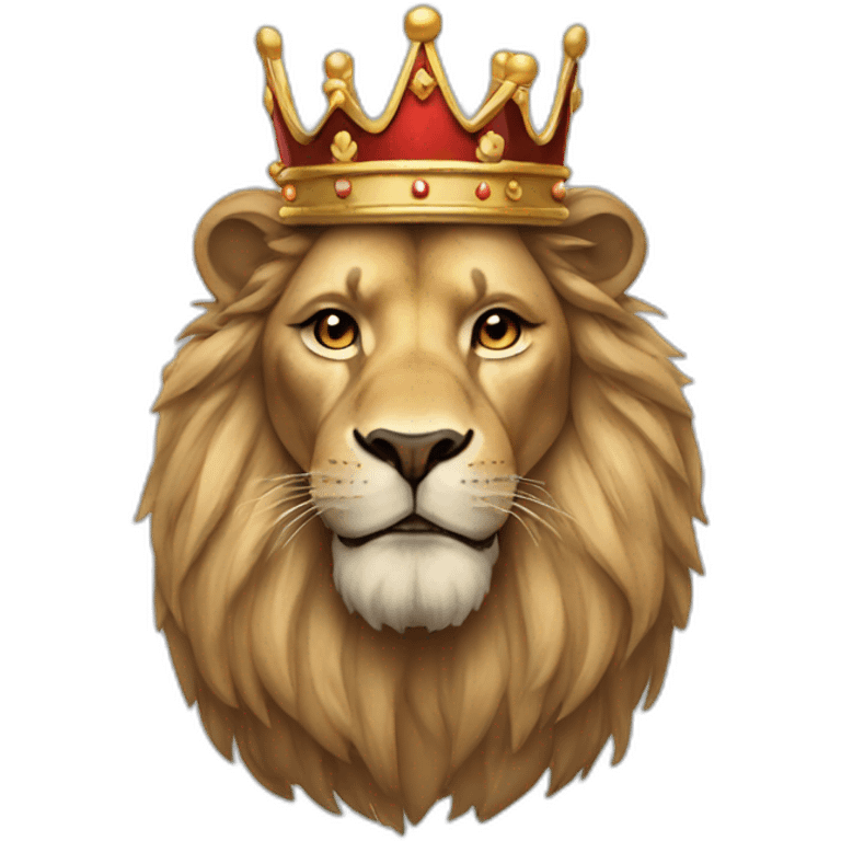 Lion and crown emoji