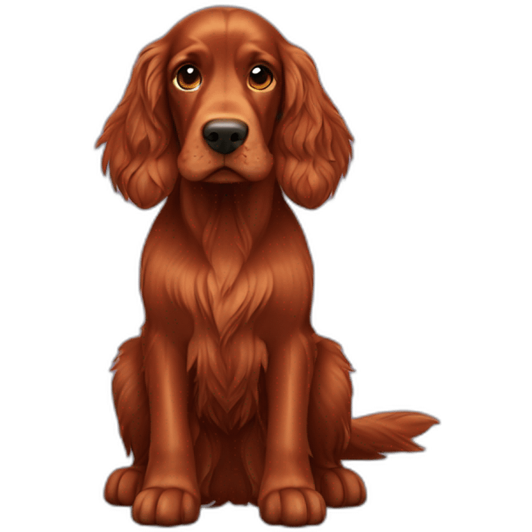 Dog irish setter full body emoji