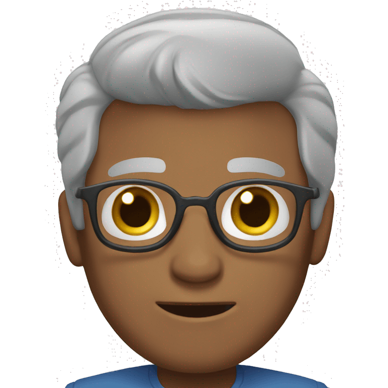 ABUELO CON CABELLO NEGRO emoji