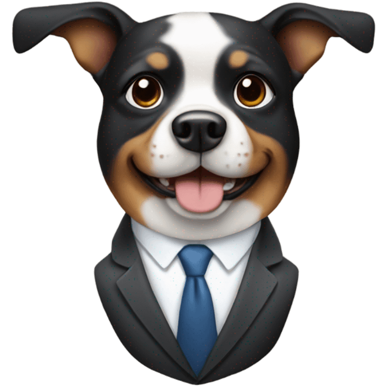 Dog wearing a suit emoji