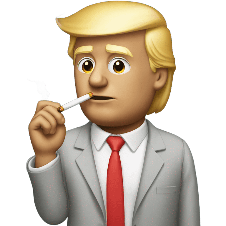 Donald trump with a cigarette  emoji